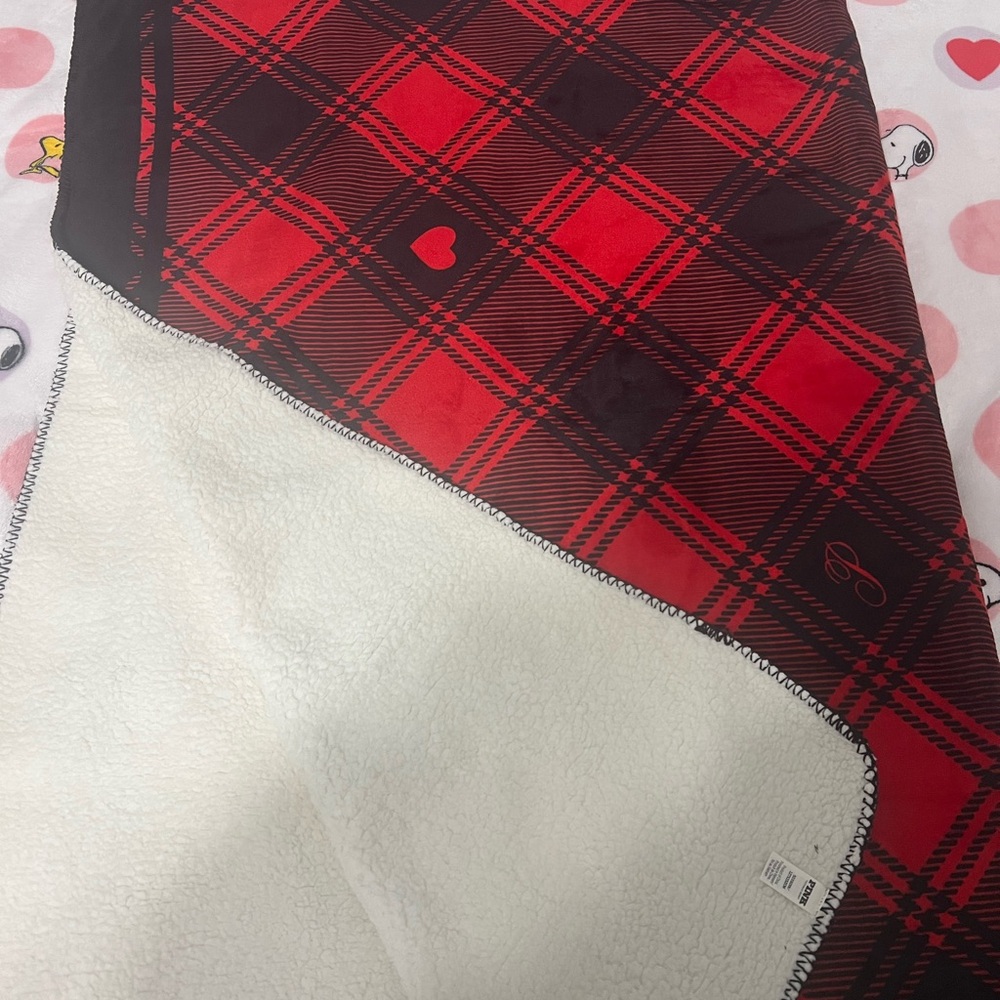 PINK Victoria's Secret Red and Black Plaid Throw